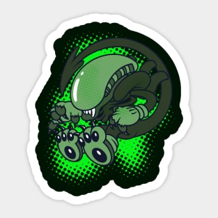 Vintage Retro Cartoon Style Alien Sticker